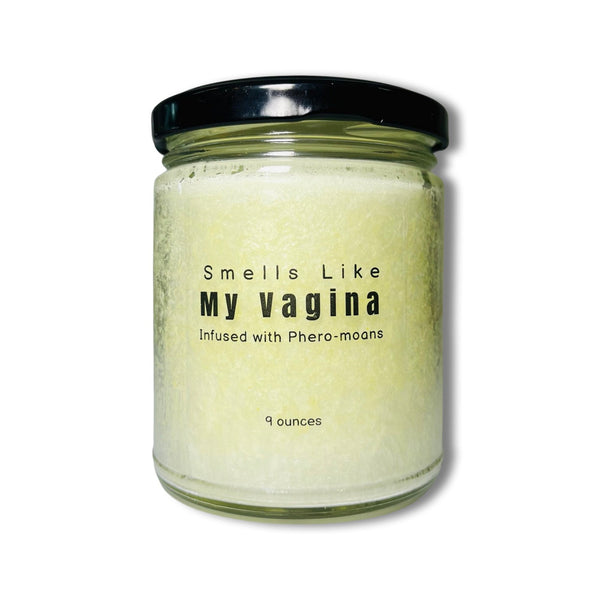 Smells Like My Vagina, Infused with Phero-moans Candle, Funny Gift for Long Distance Relationship Boyfriend, Girlfriend, 9 oz