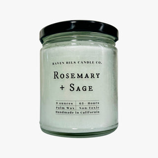 Rosemary and sage scented candle