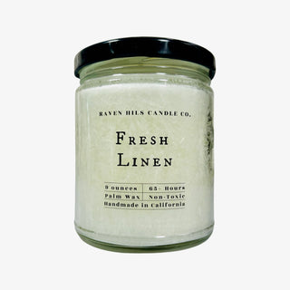 Fresh Linen Candle by Raven Hils Candle Co.