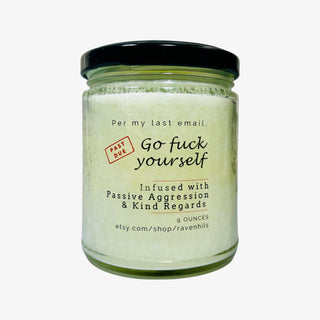 Per My Last Email, Go Fuck Yourself | Funny Candles for Coworkers, White Elephant Office Gift, Gift for Boss